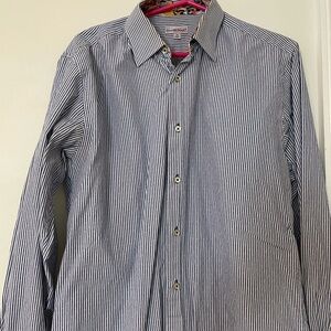 Classic Blue Striped Dress Shirt